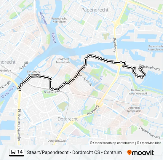 14 Bus Line Map