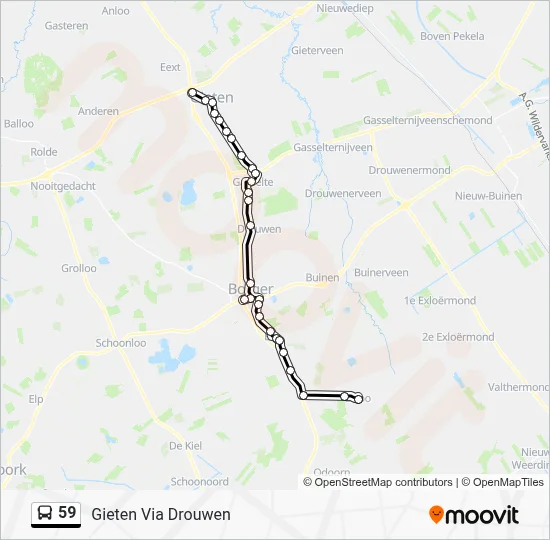59 Bus Line Map