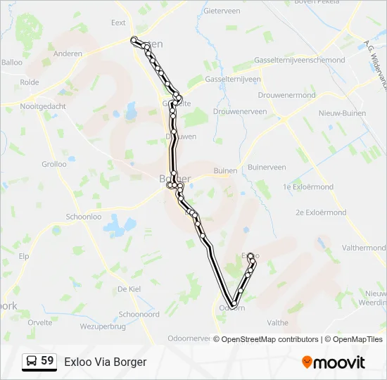 59 Bus Line Map