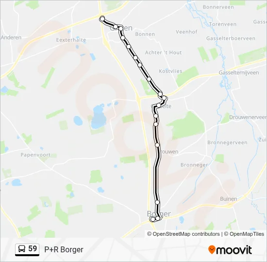 59 Bus Line Map
