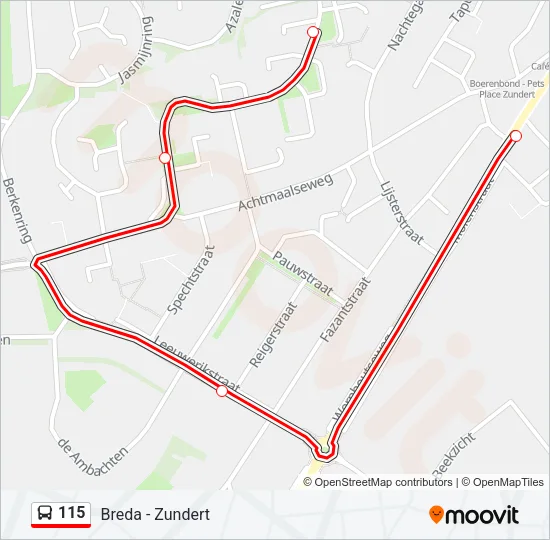 115 Bus Line Map