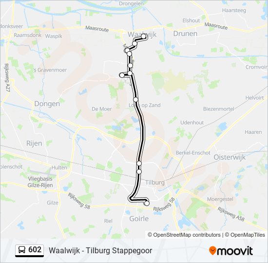 602 bus Line Map