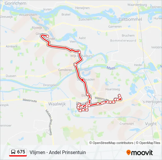 675 Bus Line Map