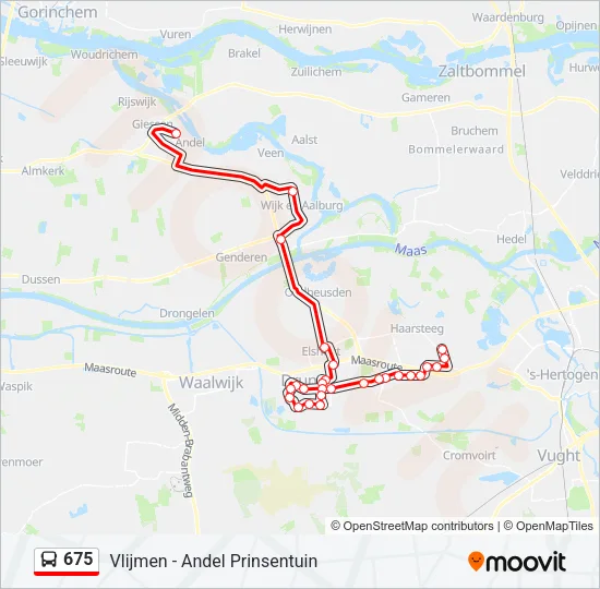 675 Bus Line Map