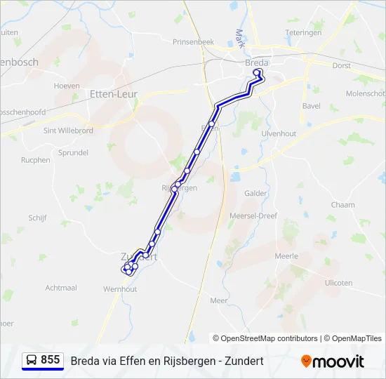 855 Bus Line Map