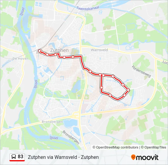 83 Bus Line Map