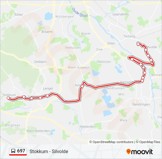 697 Bus Line Map