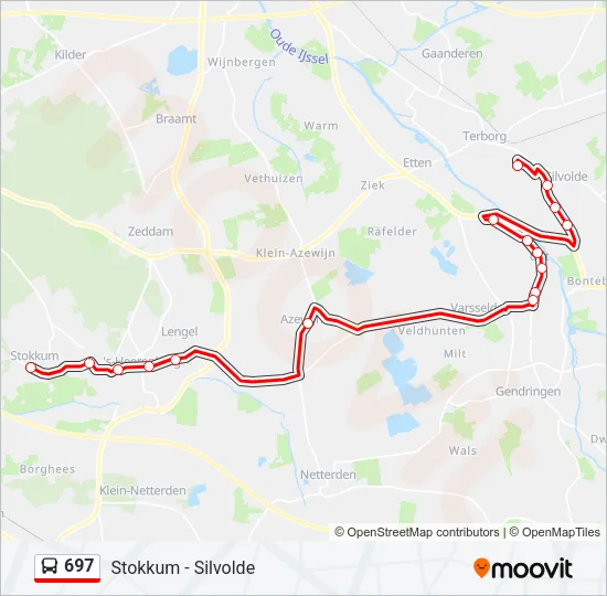697 Bus Line Map