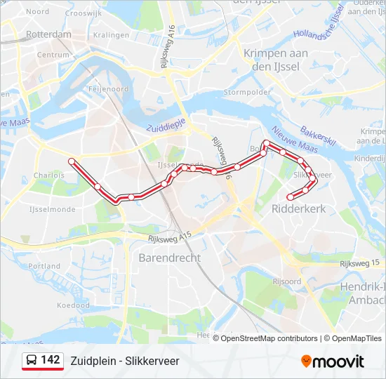 142 Bus Line Map
