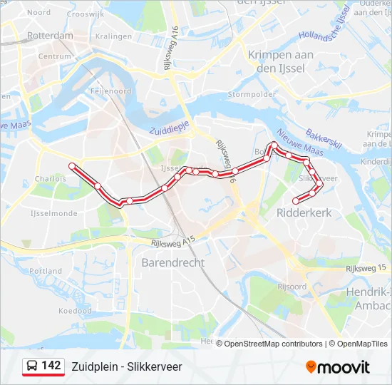 142 Bus Line Map