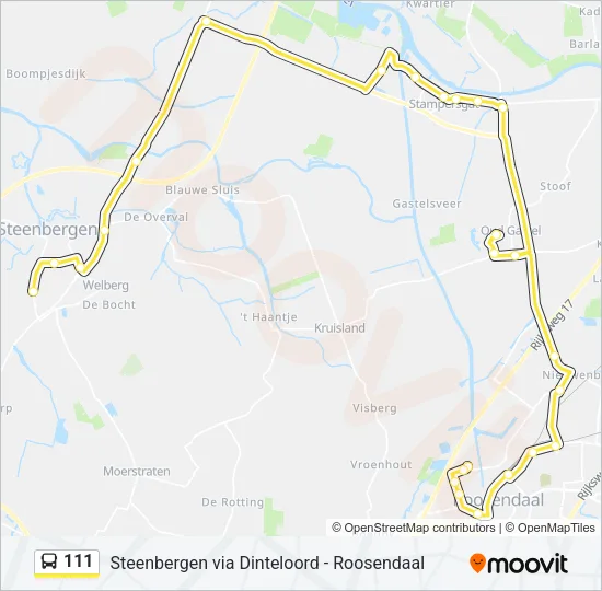 111 Bus Line Map