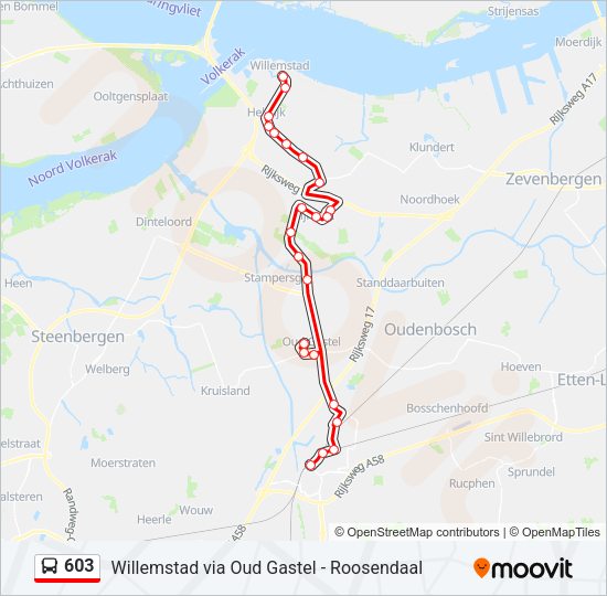 603 Bus Line Map