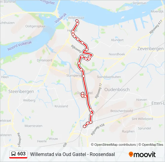 603 Bus Line Map
