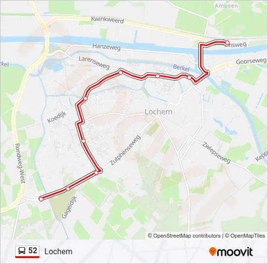 52 Bus Line Map