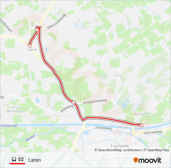 52 Bus Line Map