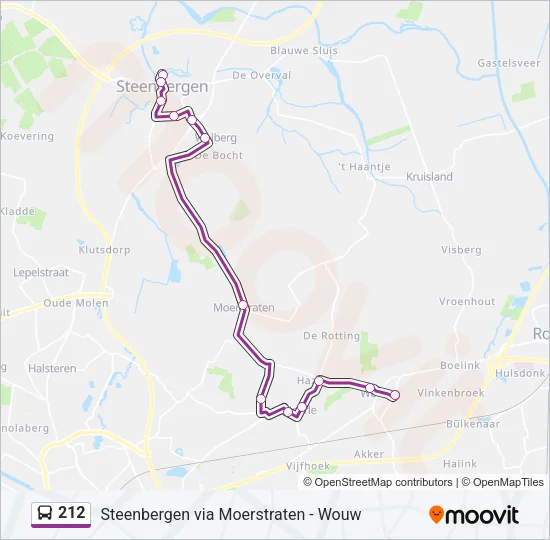 212 Bus Line Map