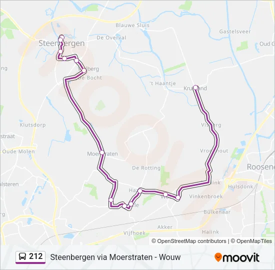 212 Bus Line Map