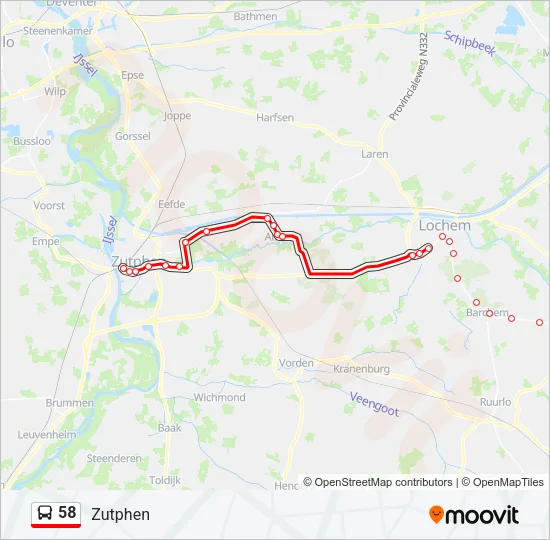 58 Bus Line Map