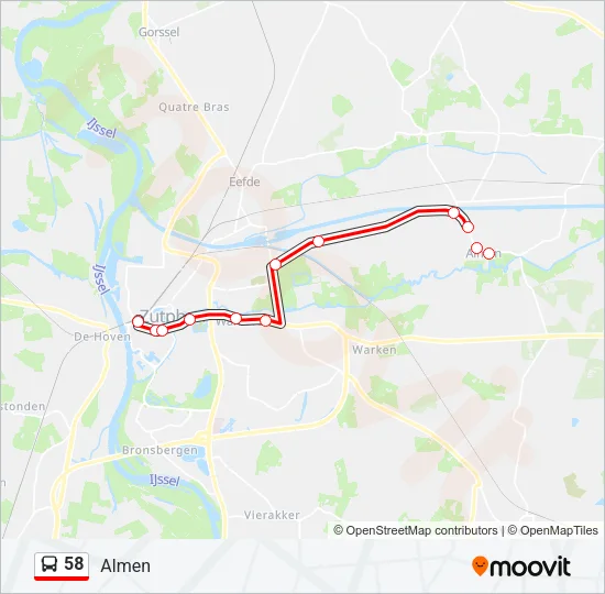 58 Bus Line Map