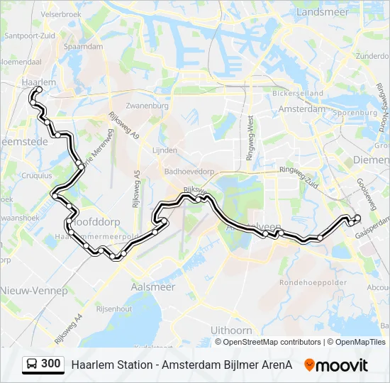 300 Bus Line Map