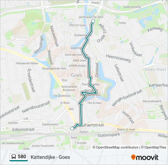 580 Bus Line Map