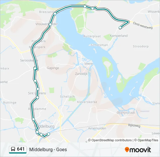 641 Bus Line Map