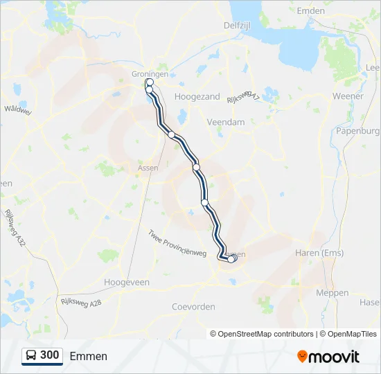 300 Bus Line Map