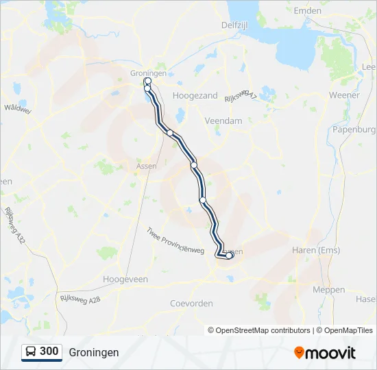 300 Bus Line Map