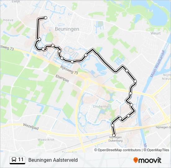 11 Bus Line Map