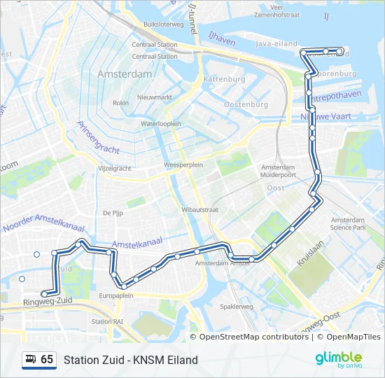 Bus 65 Route Map 65 Route: Schedules, Stops & Maps - Knsm Eiland (Updated)