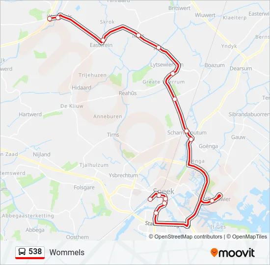 538 Bus Line Map