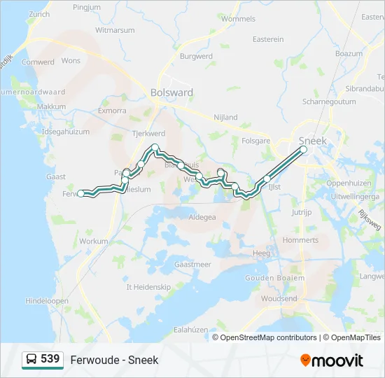 539 Bus Line Map