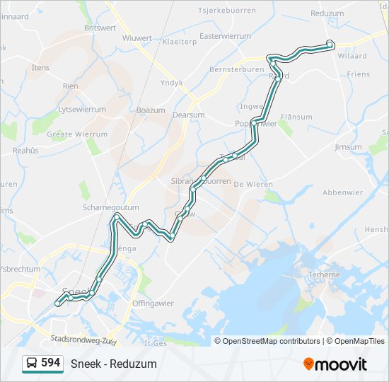 594 bus Line Map