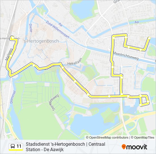 11 bus Line Map