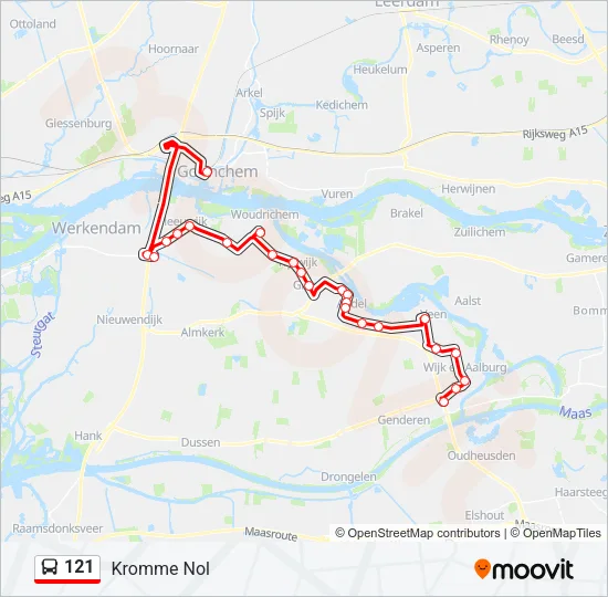 121 Bus Line Map