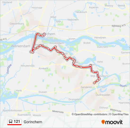 121 Bus Line Map