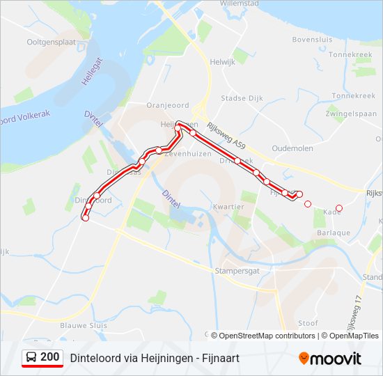 200 Bus Line Map