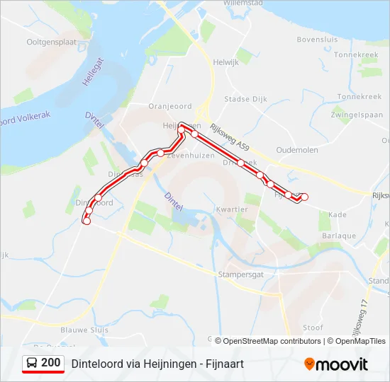 200 Bus Line Map