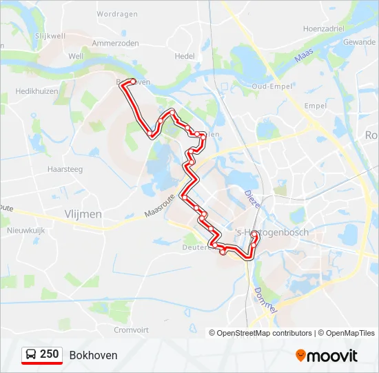 250 Bus Line Map