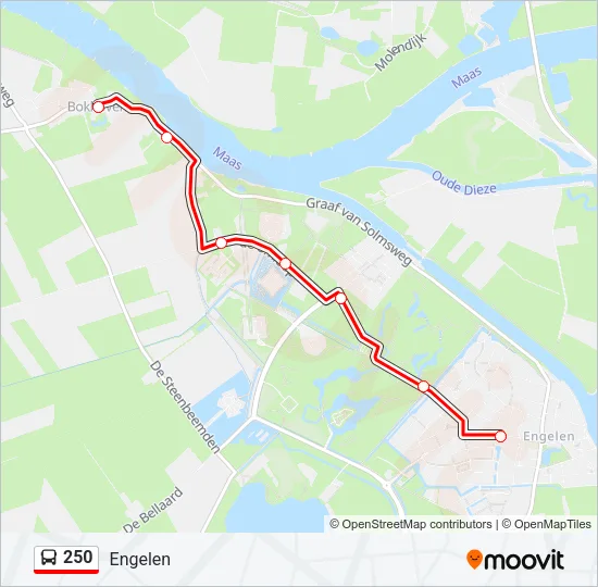 250 Bus Line Map