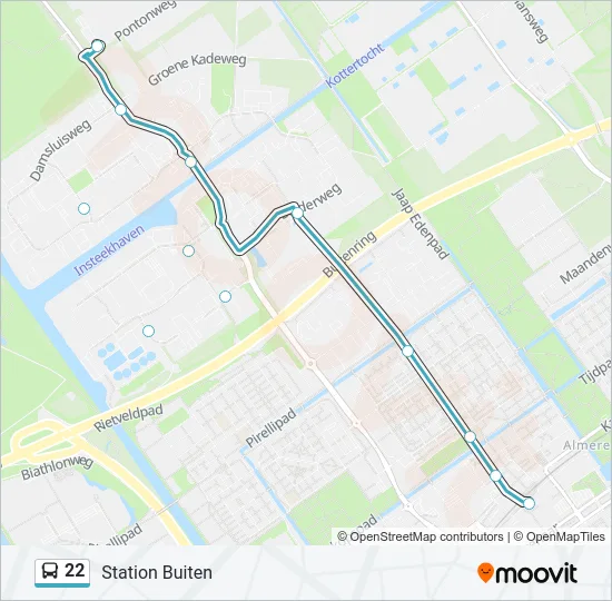 22 Bus Line Map