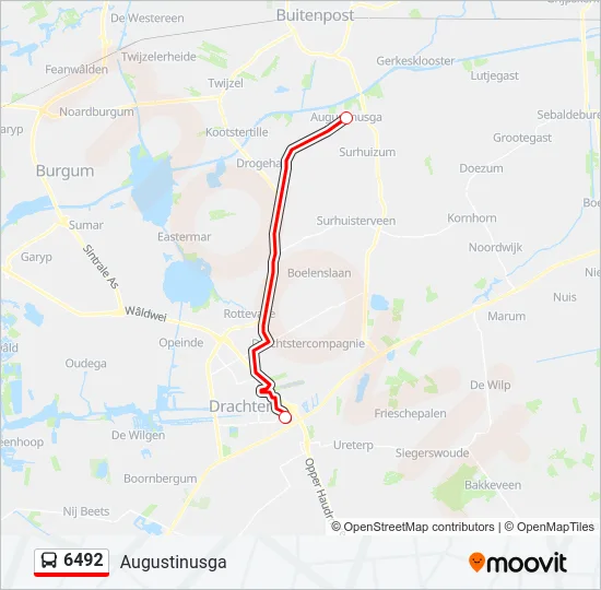 6492 Bus Line Map
