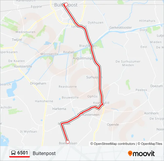 6501 Bus Line Map