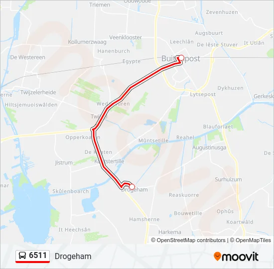 6511 Bus Line Map