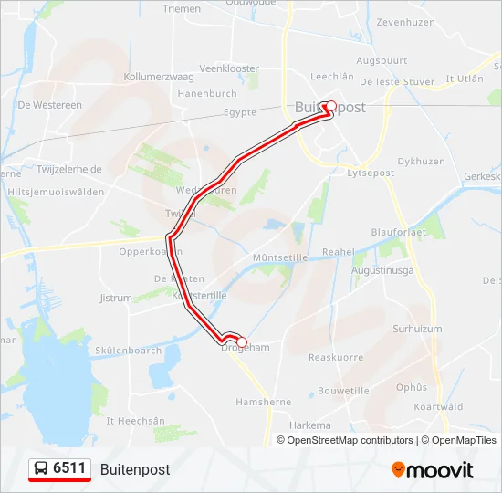 6511 Bus Line Map