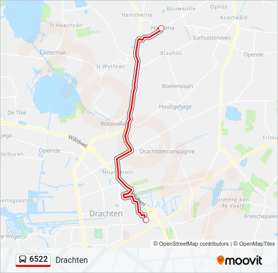 6522 Bus Line Map
