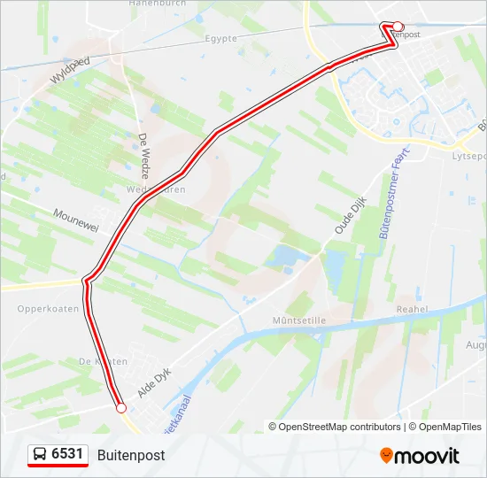 6531 Bus Line Map