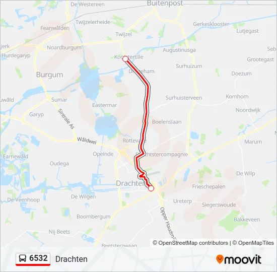 6532 Bus Line Map