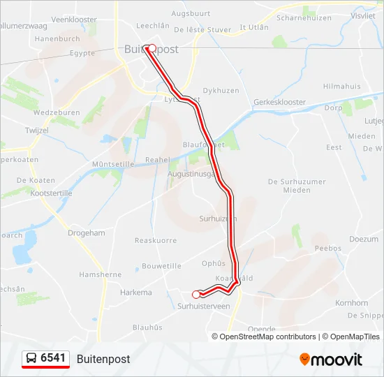 6541 Bus Line Map