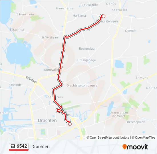 6542 Bus Line Map